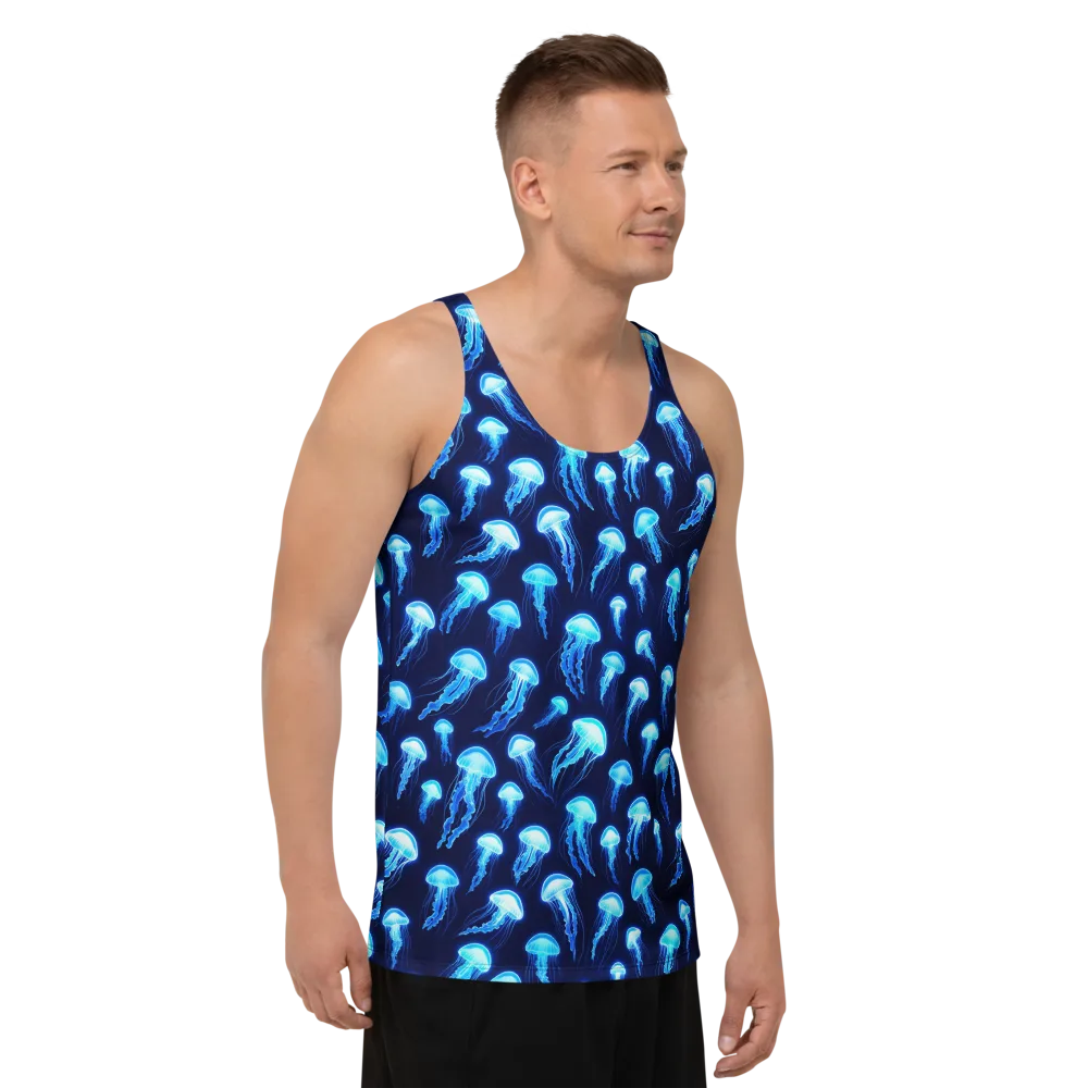 Deepsea Glow on Men's Tank Top — Right Front
