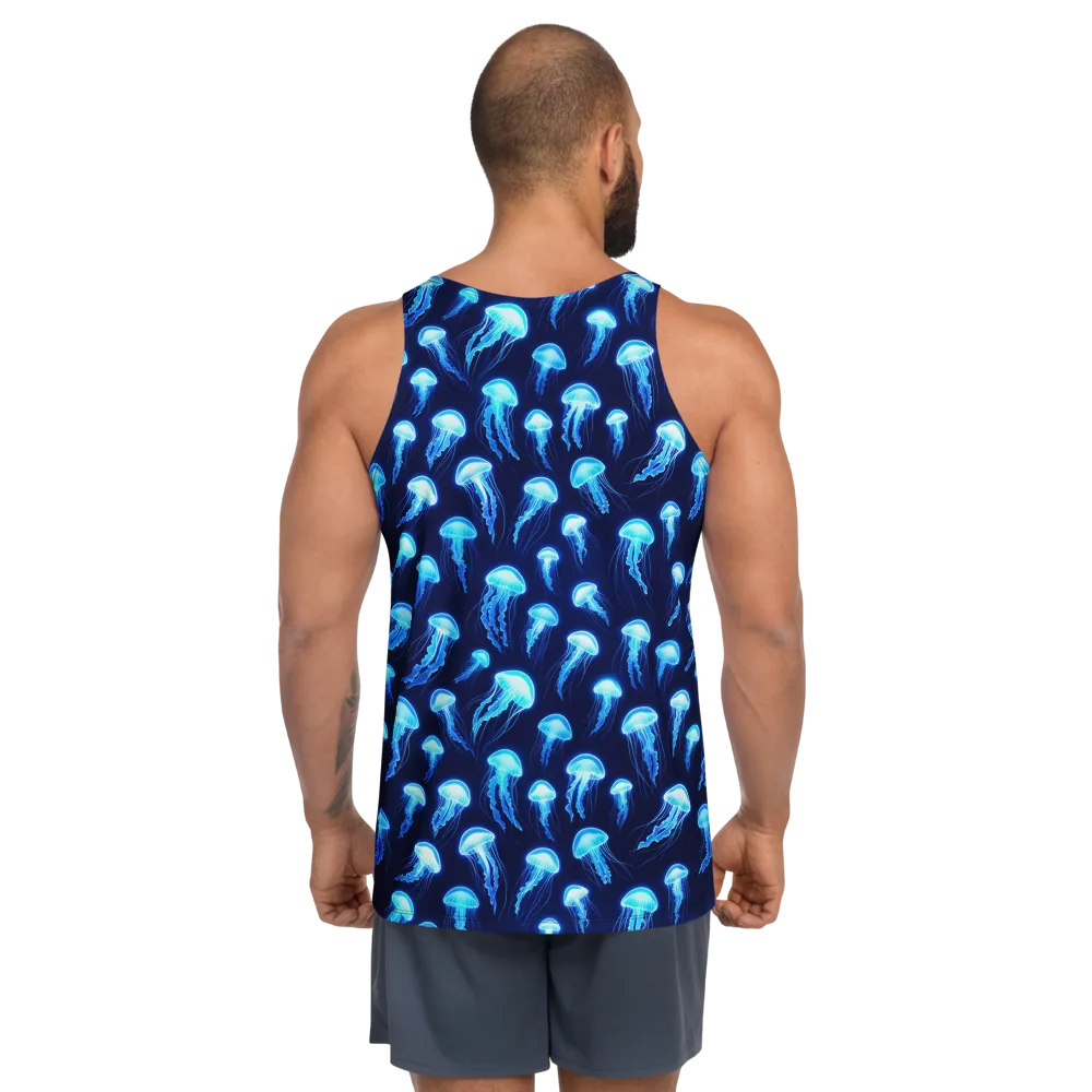Deepsea Glow on Men's Tank Top — Back