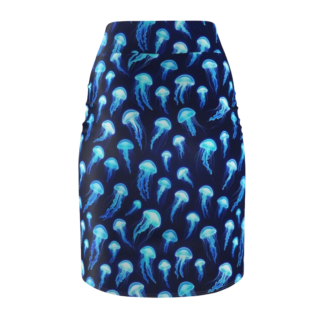 Deepsea Glow on Pencil Skirt — Back