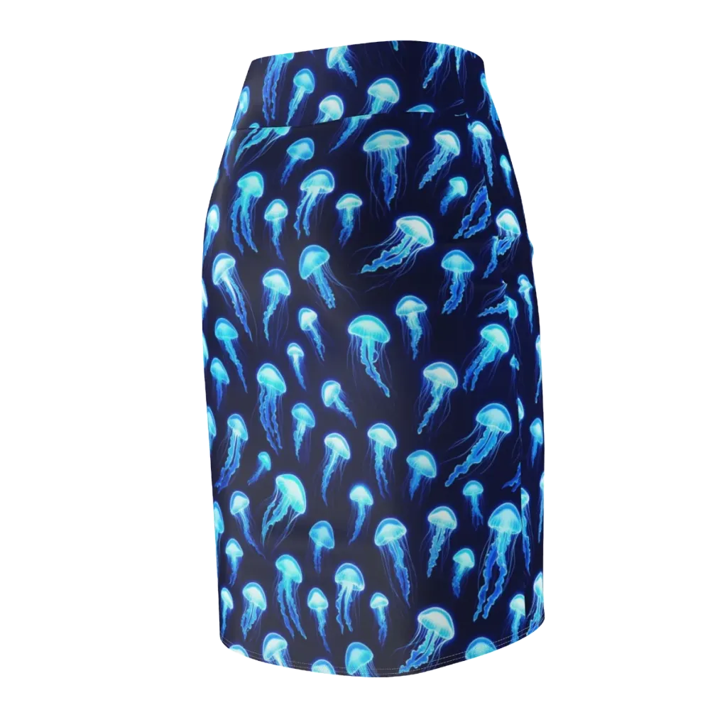 Deepsea Glow on Pencil Skirt — Back Side