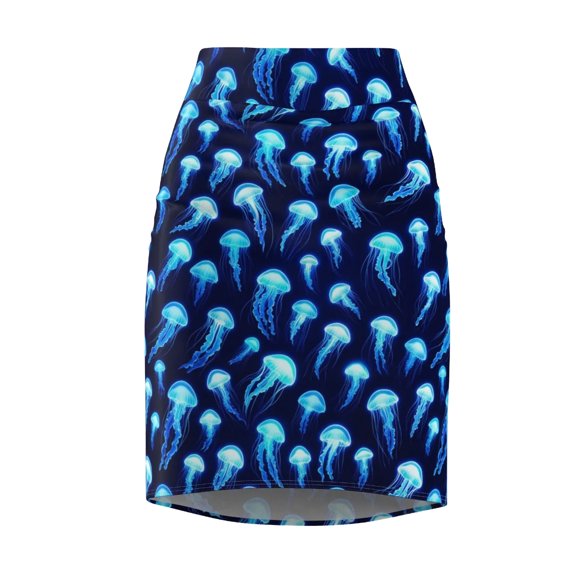Deepsea Glow on Pencil Skirt — Front
