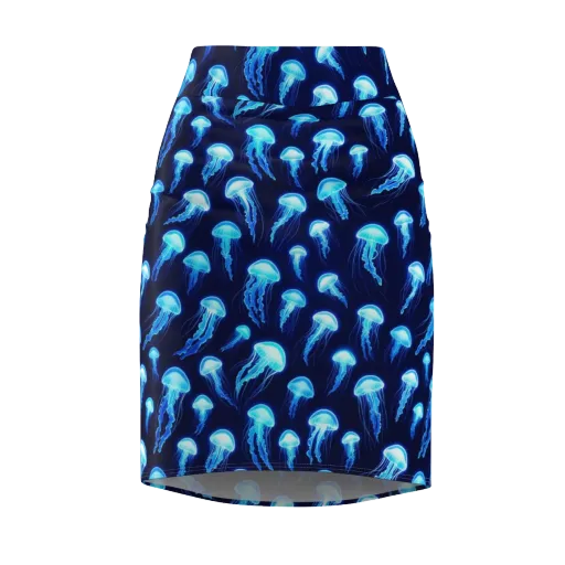 Deepsea Glow on a Pencil Skirt