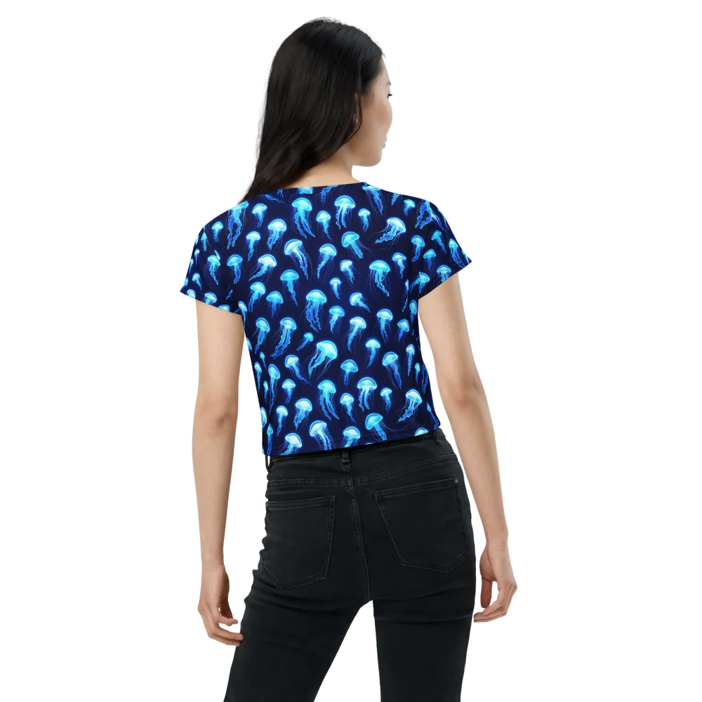 Deepsea Glow on Crop Tee — Back