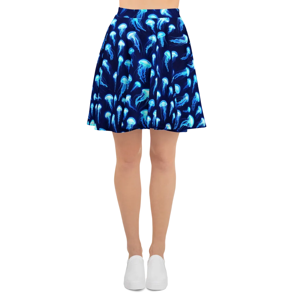 Deepsea Glow on Skater Skirt — Front
