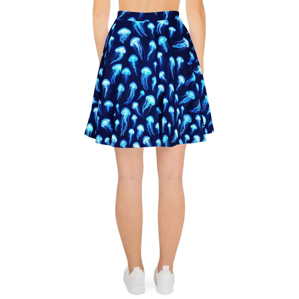 Deepsea Glow on Skater Skirt — Back