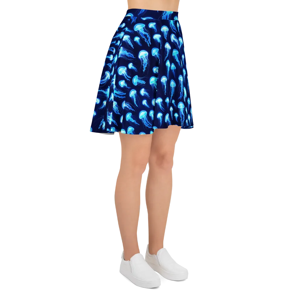 Deepsea Glow on Skater Skirt — Right