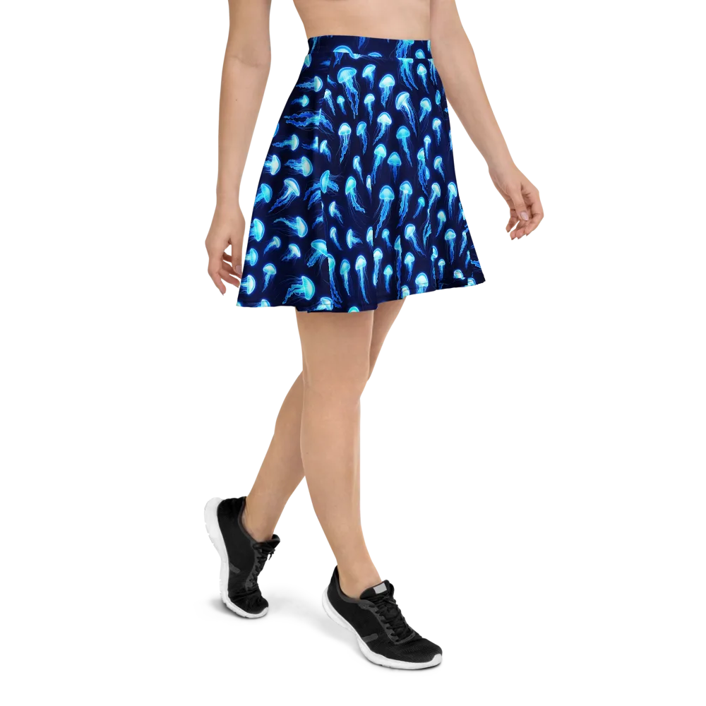 Deepsea Glow on Skater Skirt — Right