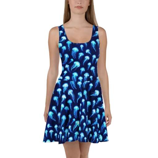 Deepsea Glow on a Skater Dress