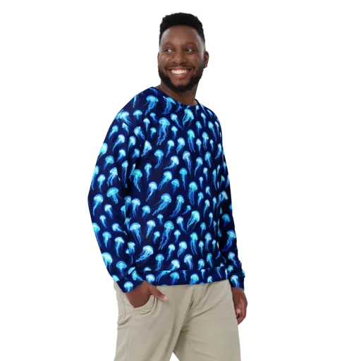 Deepsea Glow on a Sweatshirt