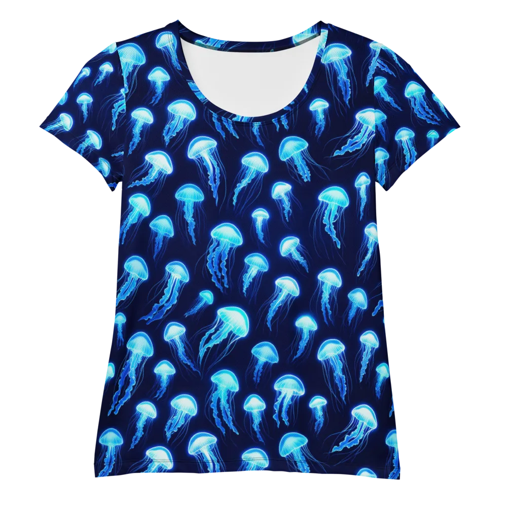 Deepsea Glow on Women's Athletic T-Shirt — Front