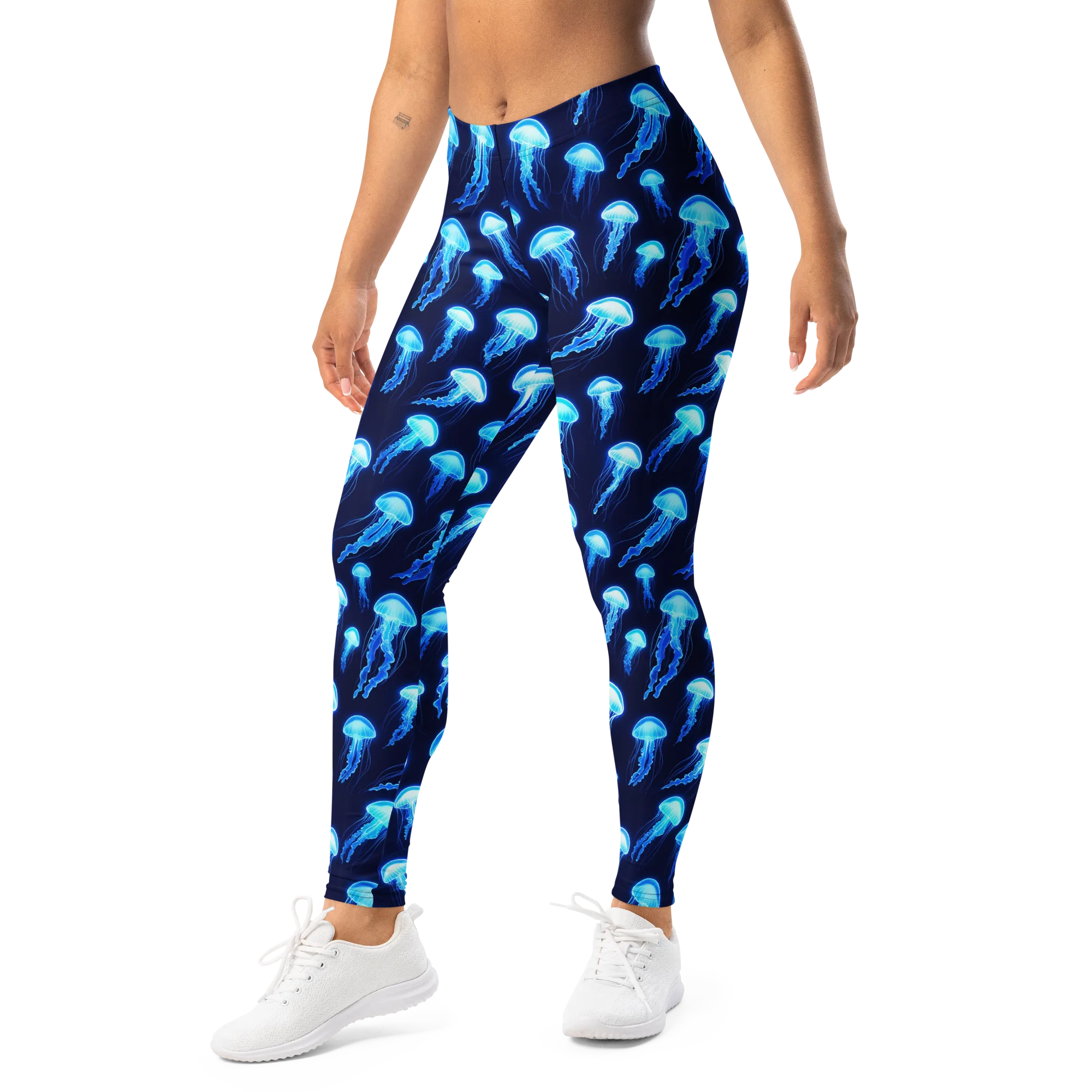 Deepsea Glow on Leggings — Left Front