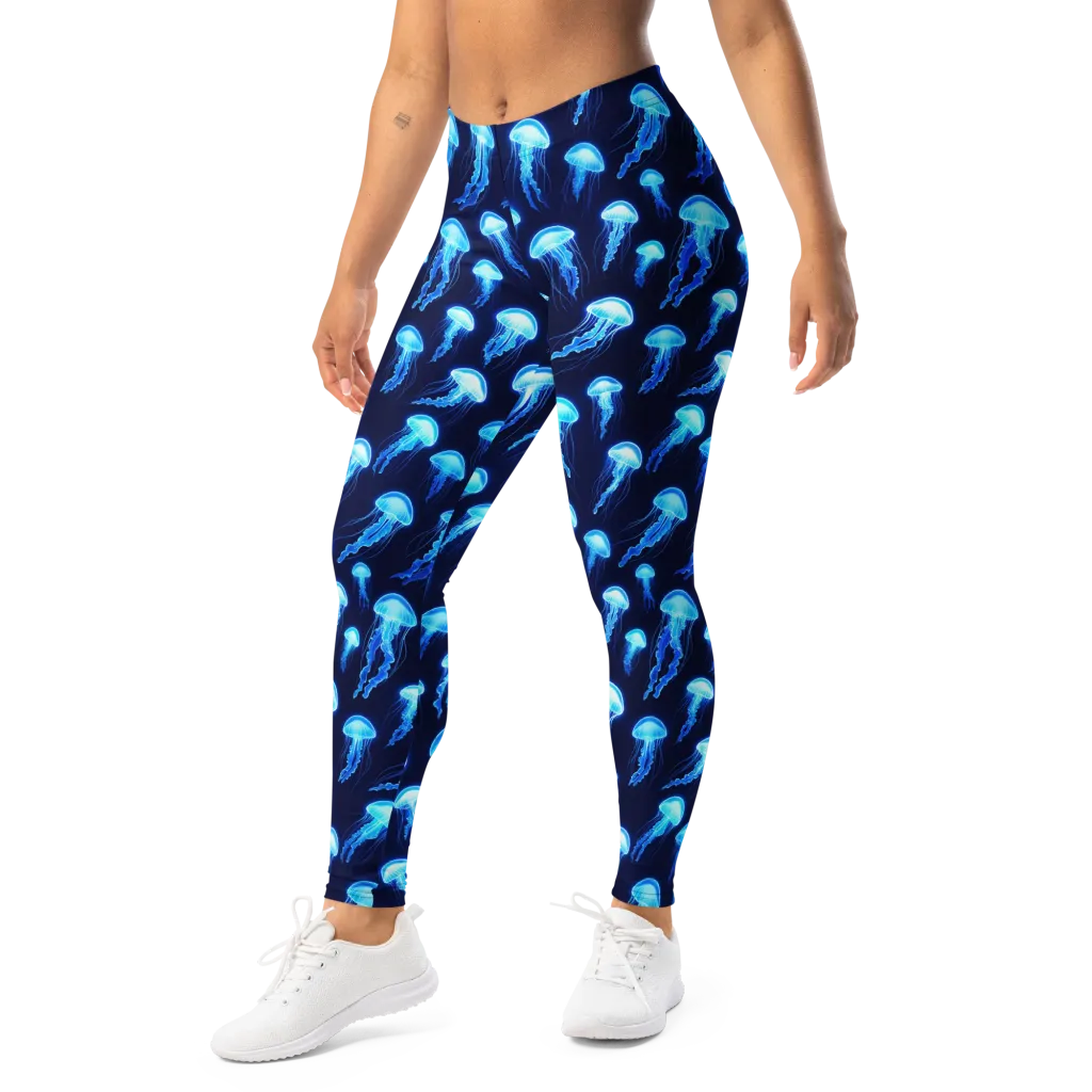 Deepsea Glow on Leggings — Left Front