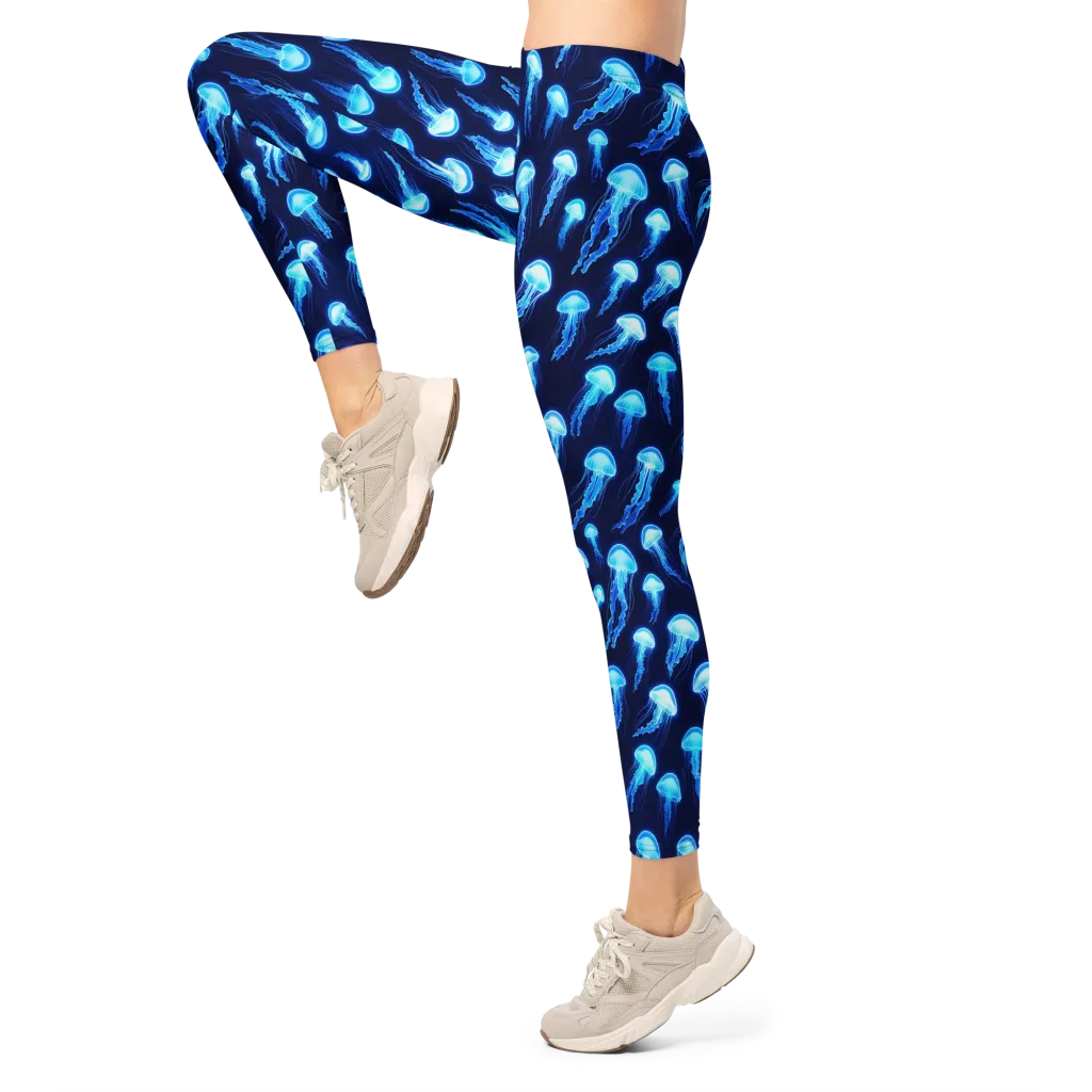 Deepsea Glow on Leggings — Left