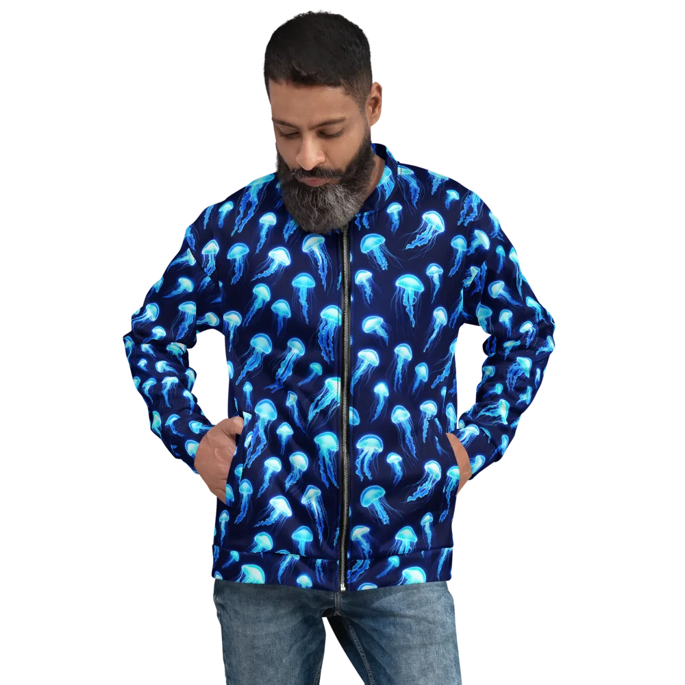 Deepsea Glow on Bomber Jacket — Front