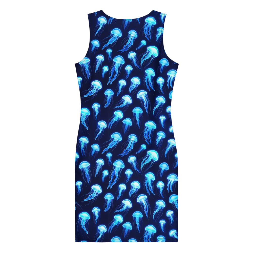 Deepsea Glow on Bodycon Dress — Back