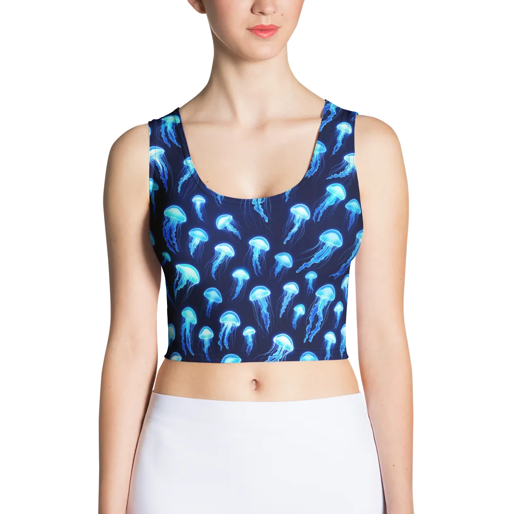 Deepsea Glow on Crop Top — Front