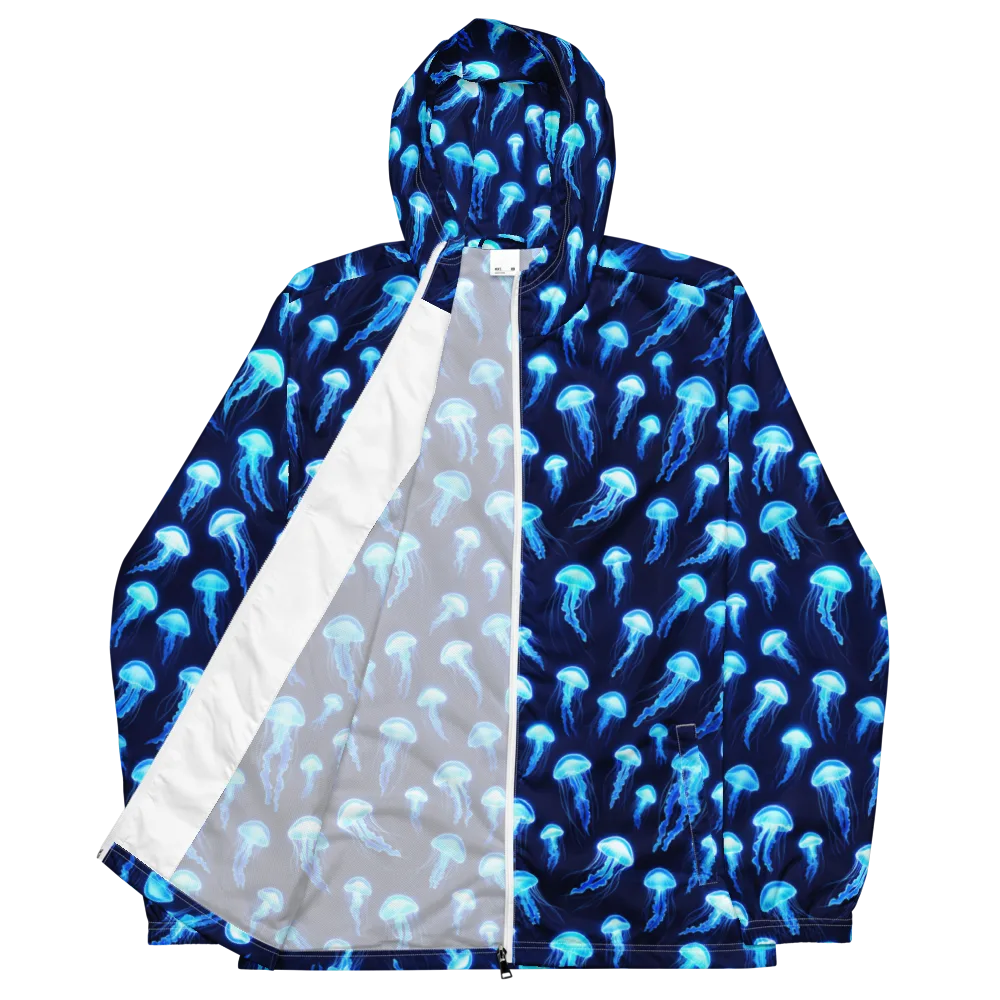 Deepsea Glow on Men's Windbreaker — Front