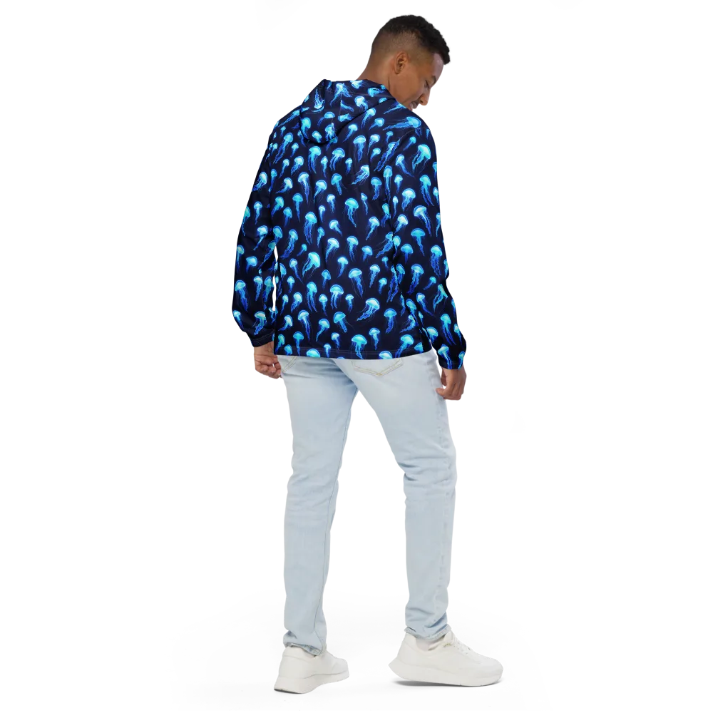 Deepsea Glow on Men's Windbreaker — Back