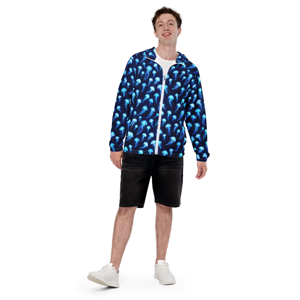Deepsea Glow on Men's Windbreaker — Front