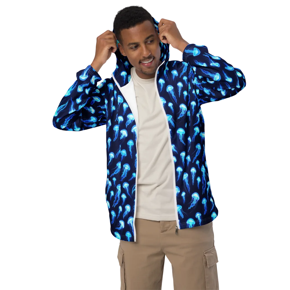 Deepsea Glow on Men's Windbreaker — Front