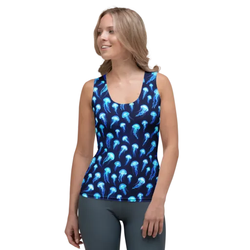 Deepsea Glow on a Women's Tank Top