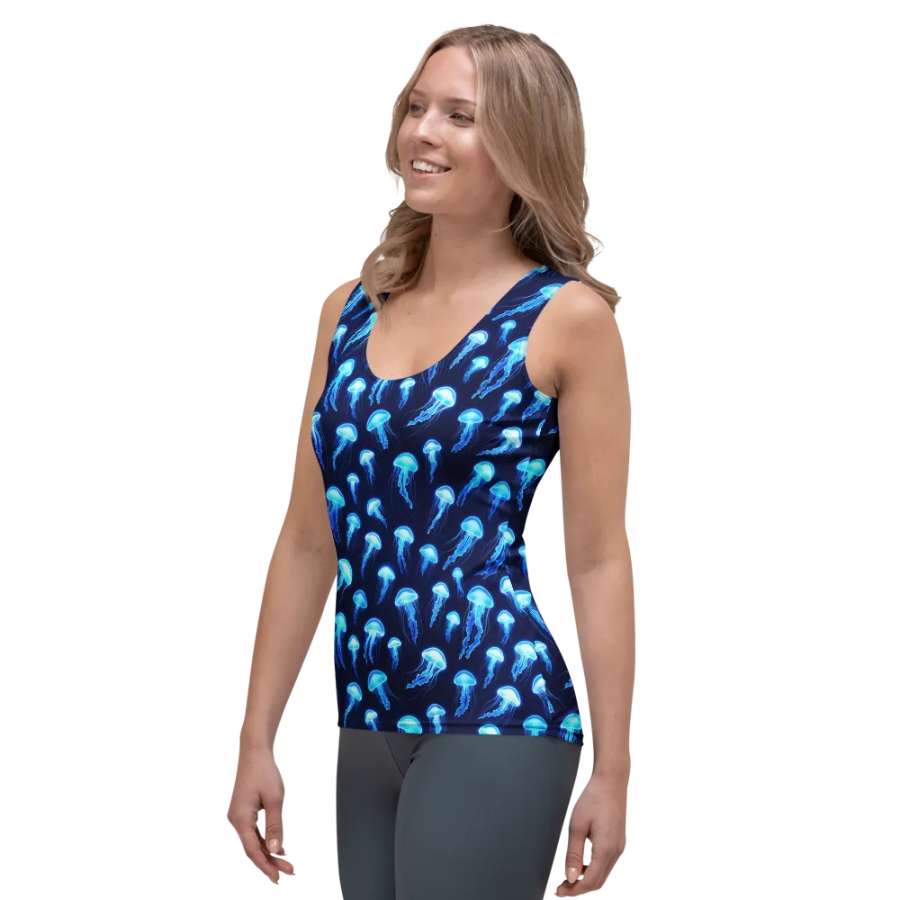 Deepsea Glow on Women's Tank Top — Left Front