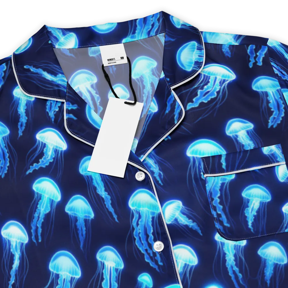 Deepsea Glow on Women's Short Sleeve Pajama Top — Product details