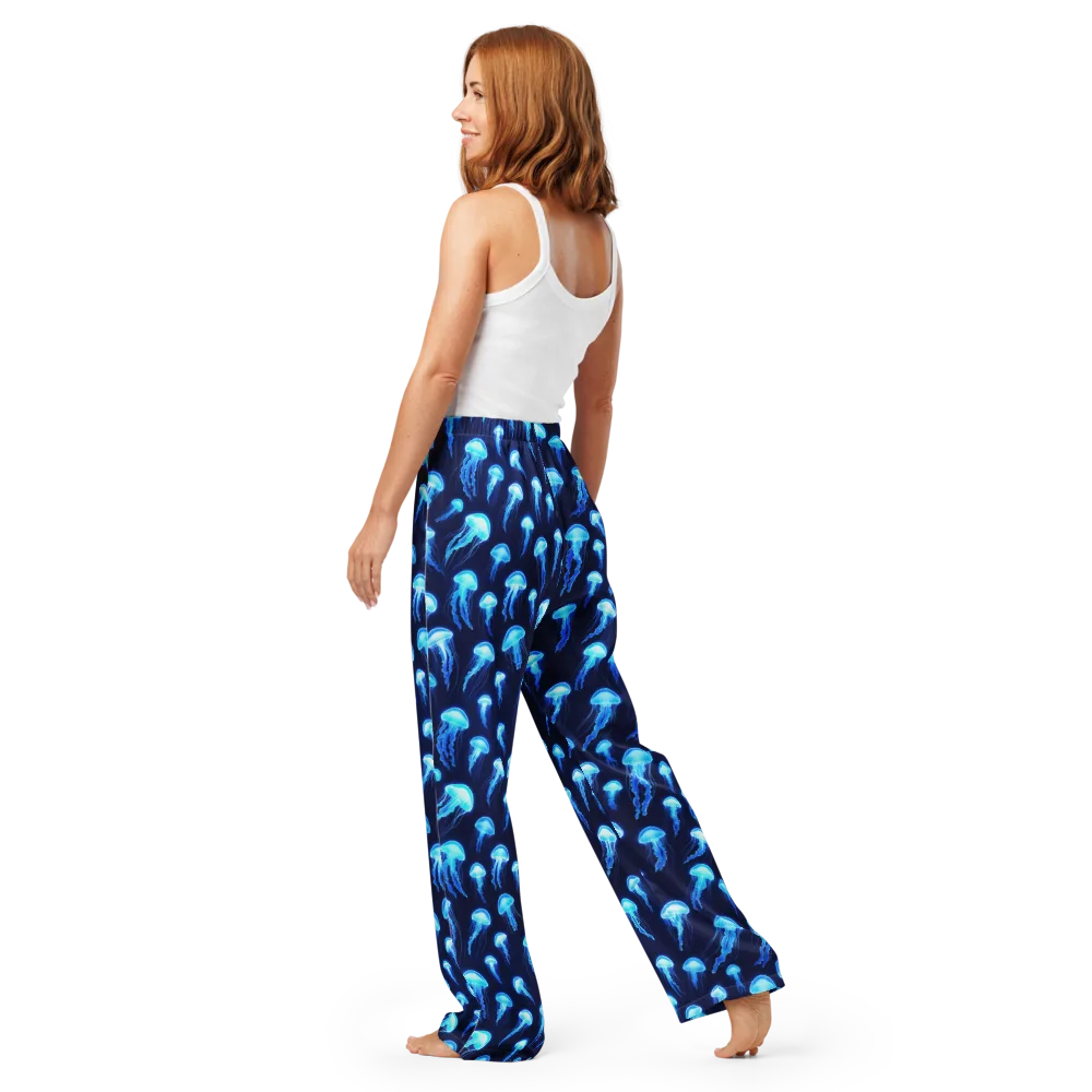 Deepsea Glow on Women's Pajama Pants — Back