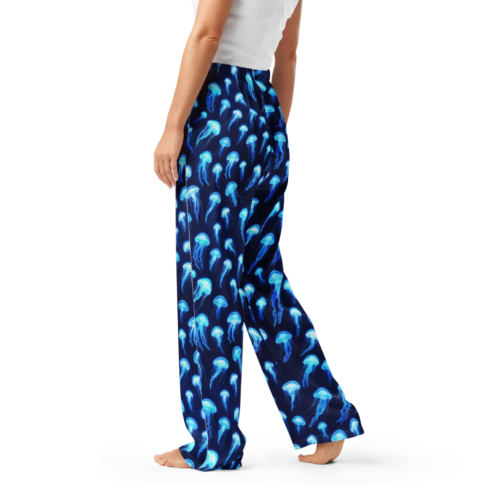 Deepsea Glow on Women's Pajama Pants — Left