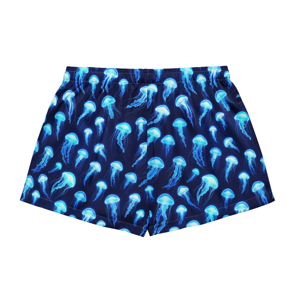Deepsea Glow on Women's Pajama Shorts — Back