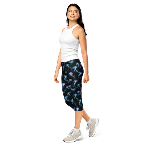 Abyssal Bloom on a Capri Leggings