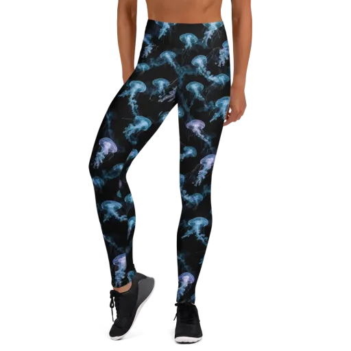 Abyssal Bloom on a Yoga Leggings
