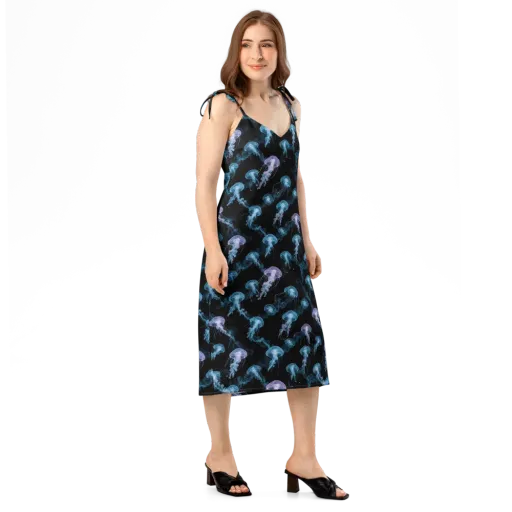Abyssal Bloom on a Slip Dress
