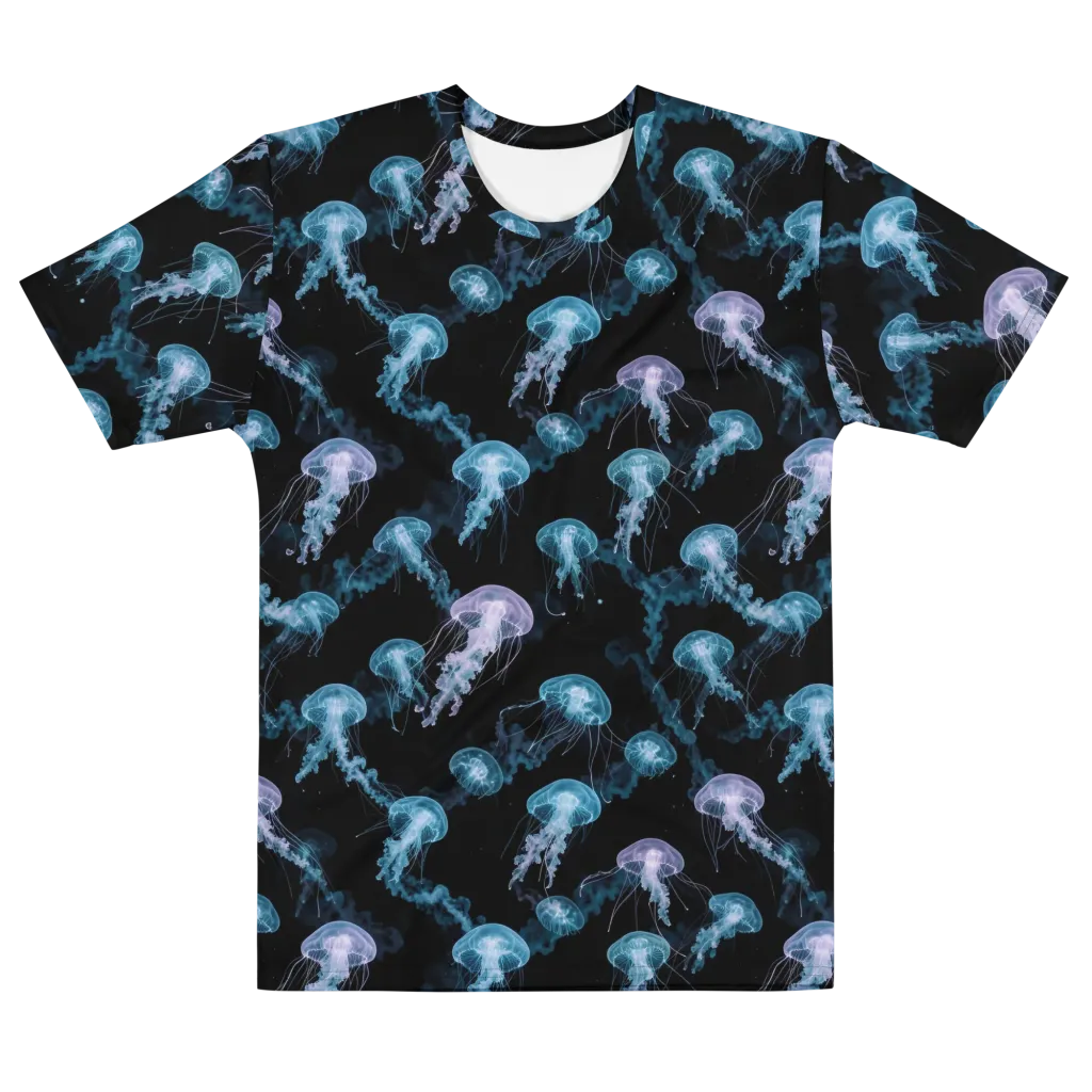 Abyssal Bloom on Men's Cotton Crew Neck T-Shirt — Front