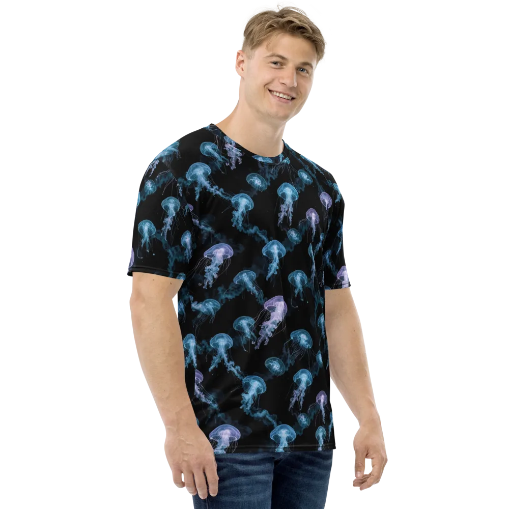 Abyssal Bloom on Men's Crew Neck T-Shirt — Right