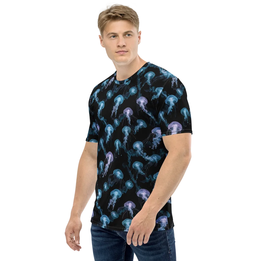 Abyssal Bloom on Men's Crew Neck T-Shirt — Left