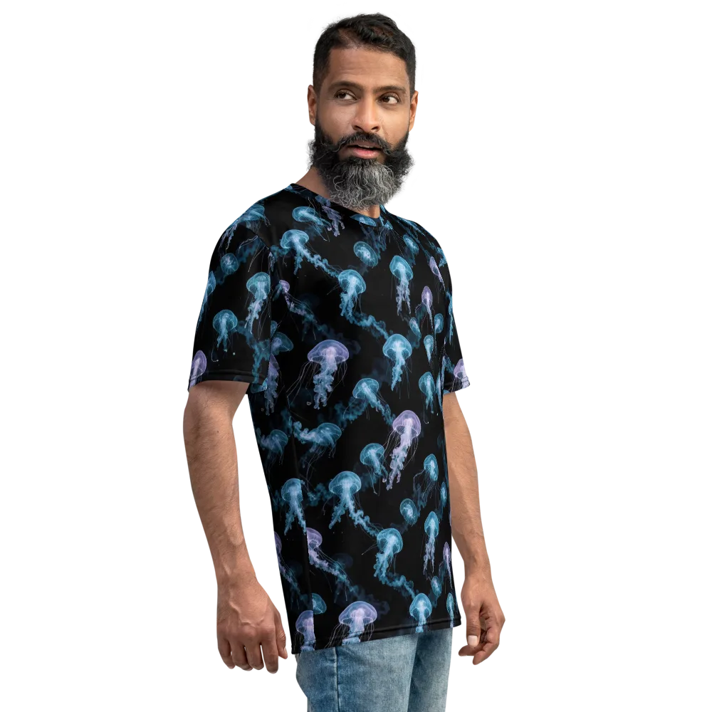 Abyssal Bloom on Men's Crew Neck T-Shirt — Right