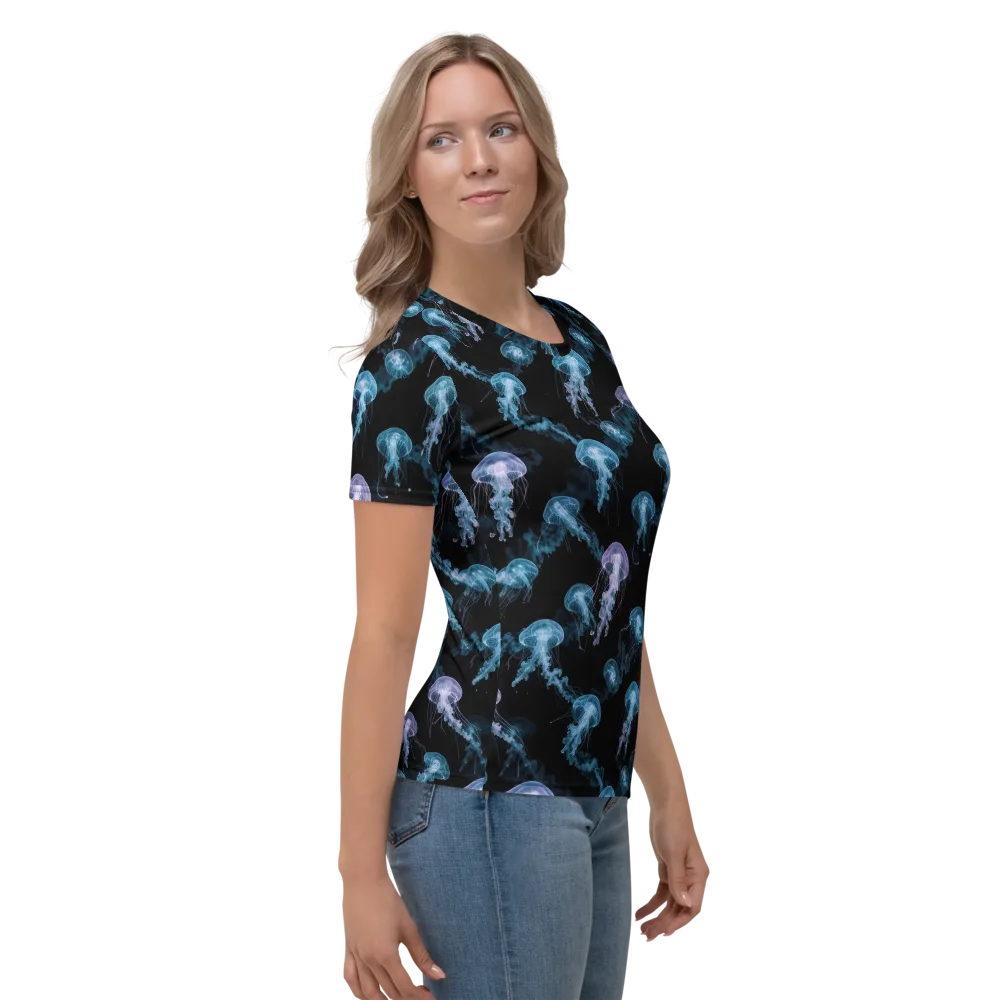 Abyssal Bloom on Women's Crew Neck T-Shirt — Right