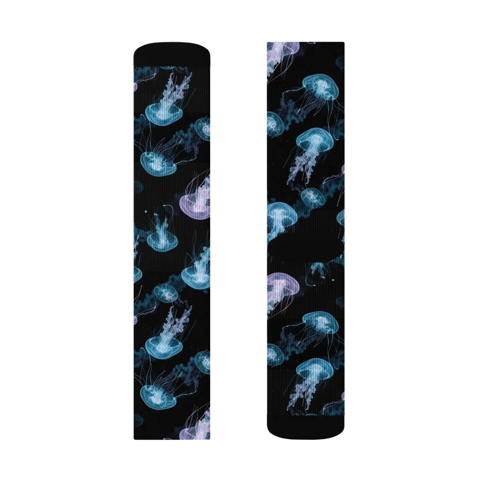 Abyssal Bloom on Socks — Left Sock
