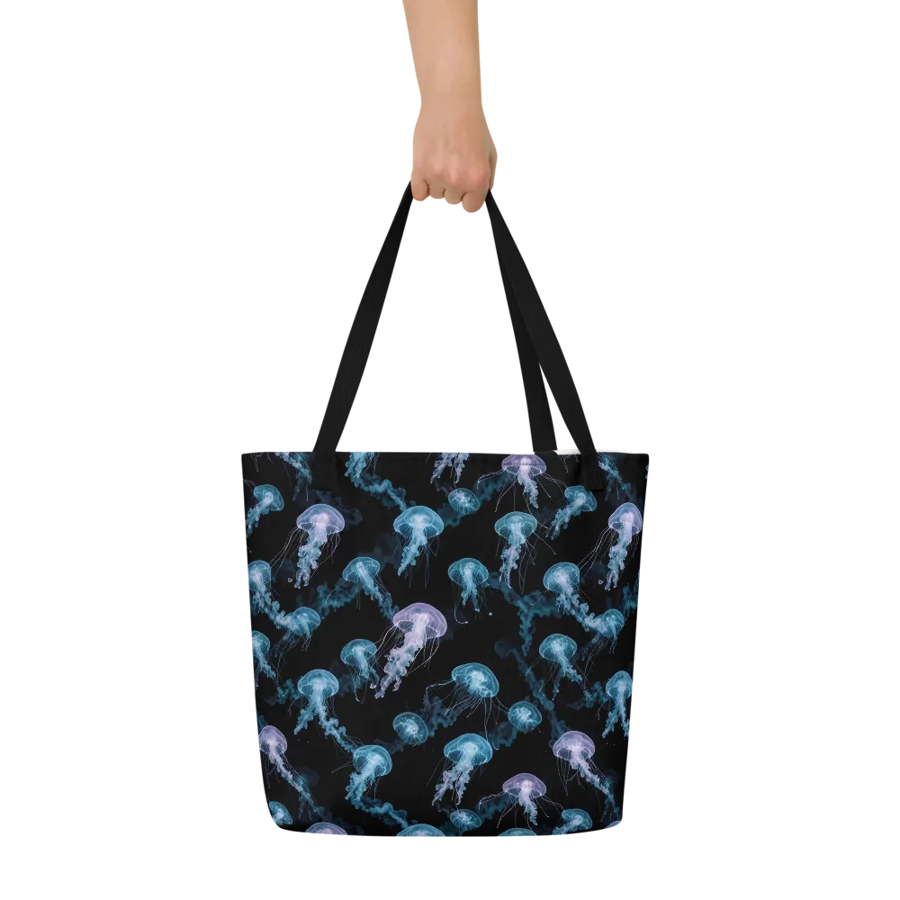 Abyssal Bloom on Large Tote Bag W/ Pocket — Front