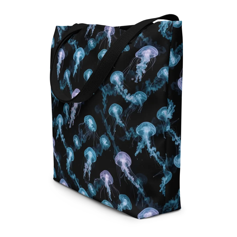 Abyssal Bloom on Large Tote Bag W/ Pocket — Front