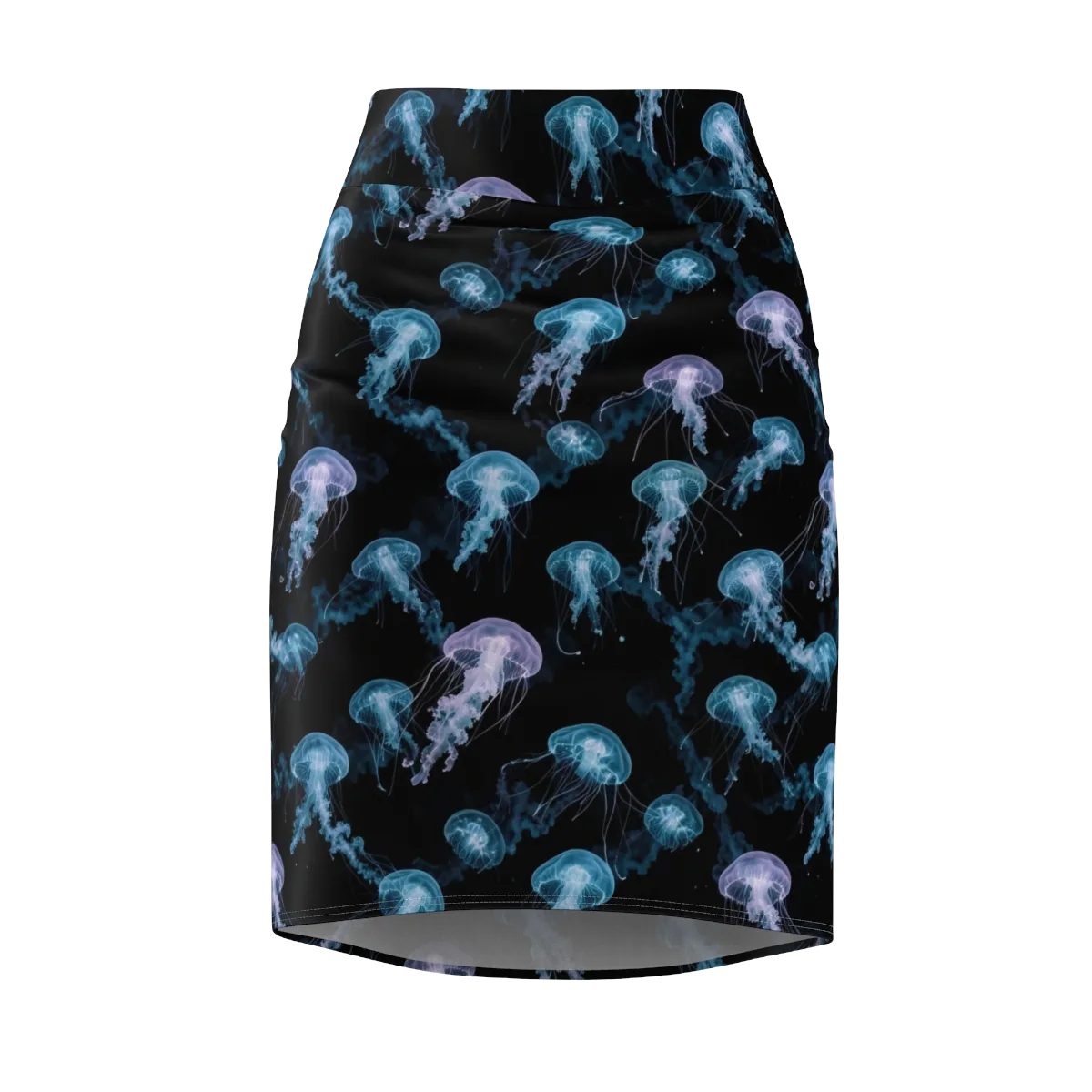 Abyssal Bloom on Pencil Skirt — Front