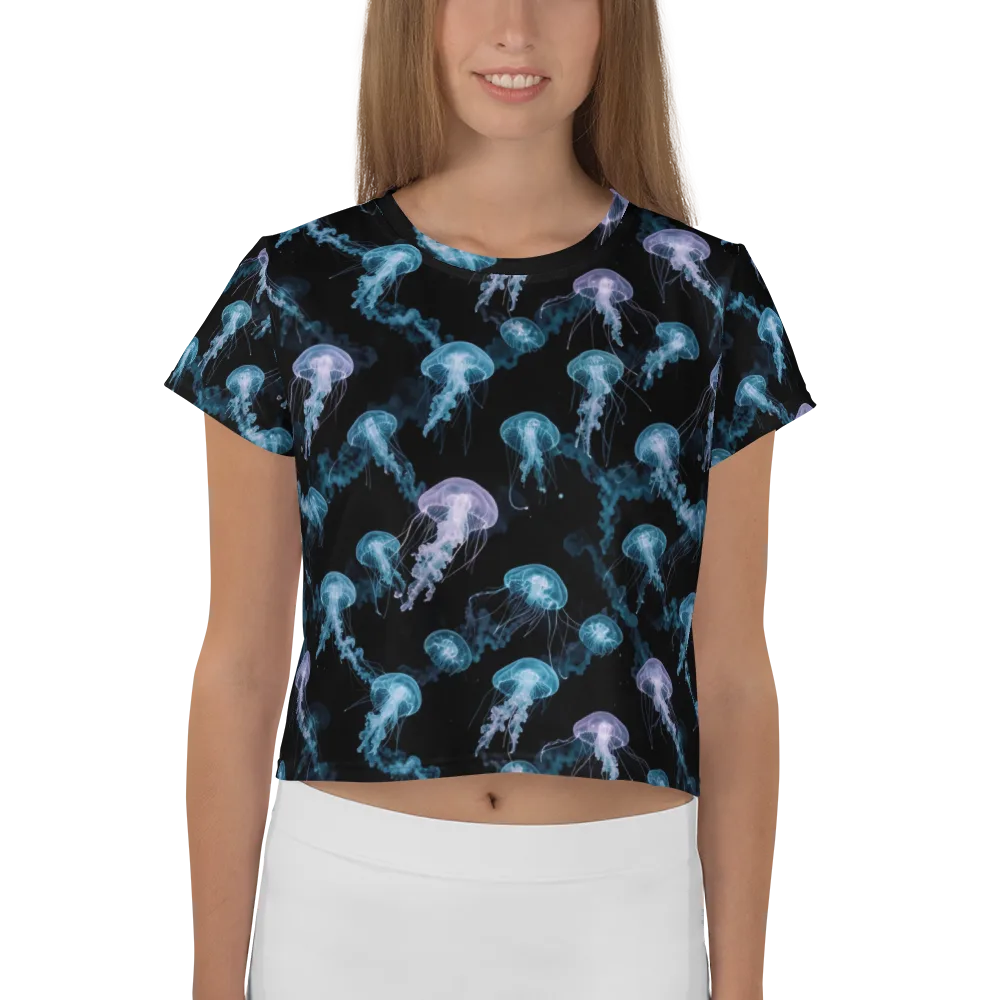 Abyssal Bloom on Crop Tee — Front