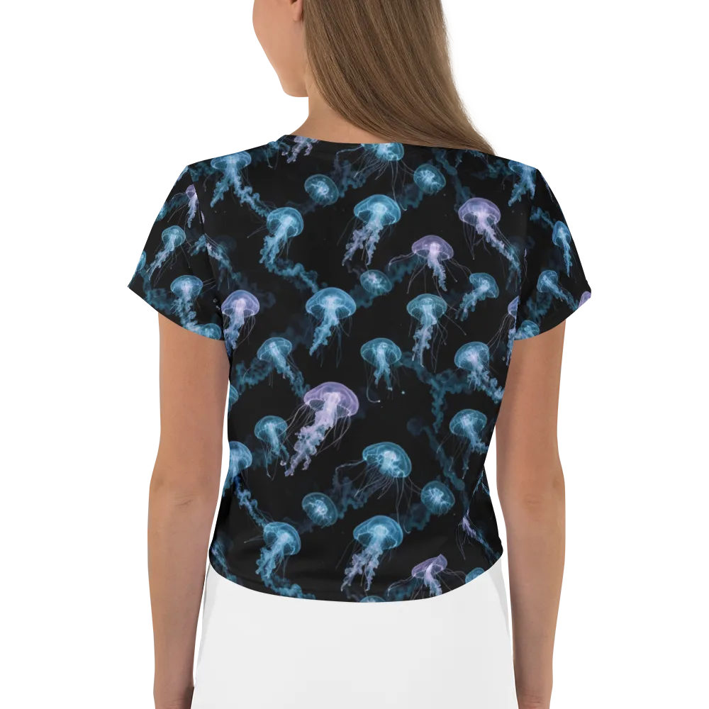 Abyssal Bloom on Crop Tee — Back