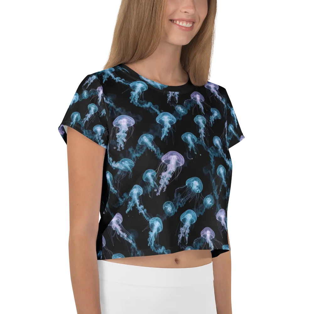 Abyssal Bloom on Crop Tee — Right
