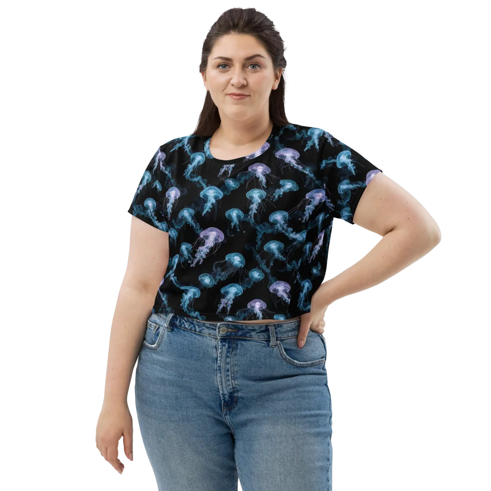 Abyssal Bloom on Crop Tee — Front