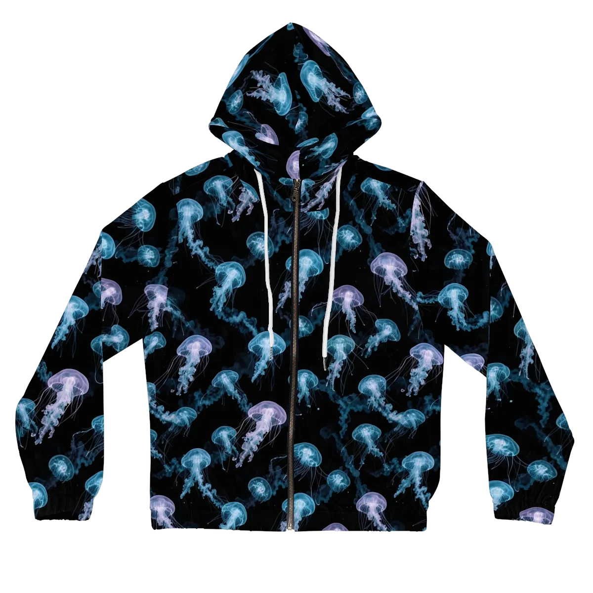 Abyssal Bloom on Women's Full-Zip Hoodie — Front