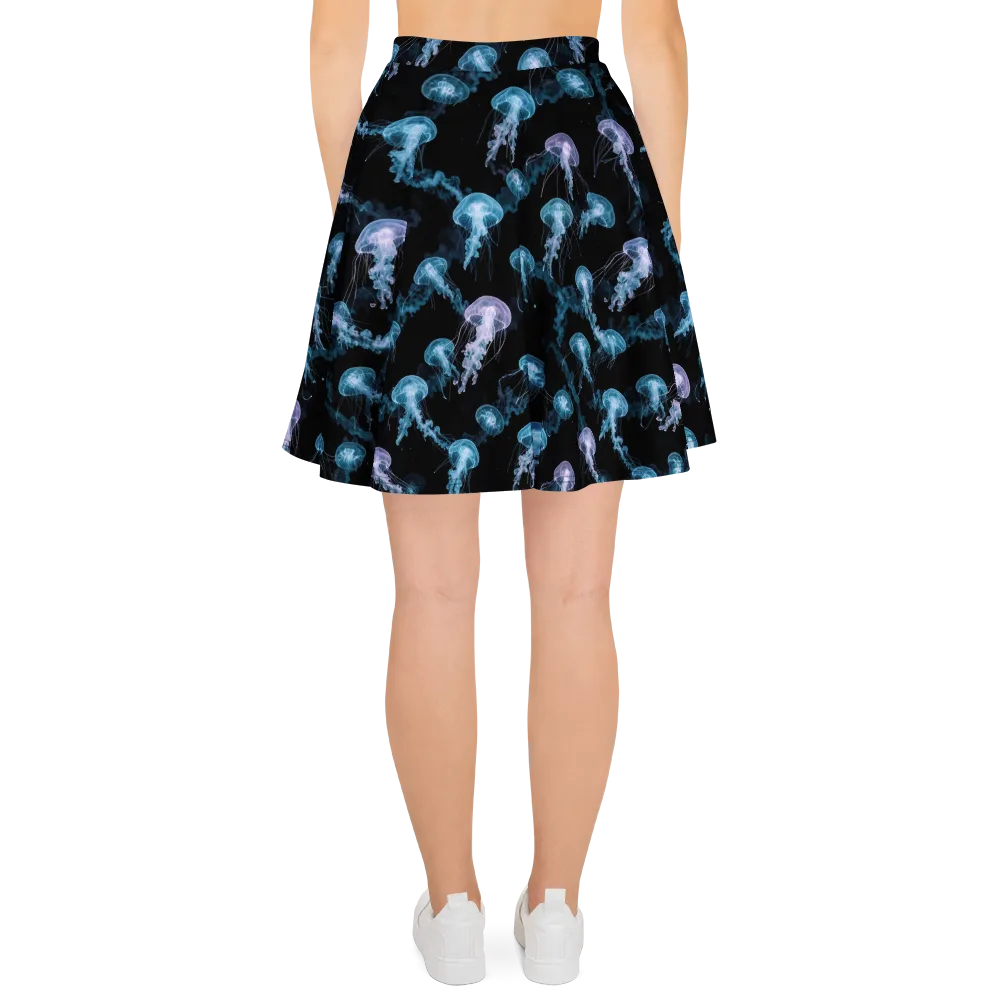 Abyssal Bloom on Skater Skirt — Back