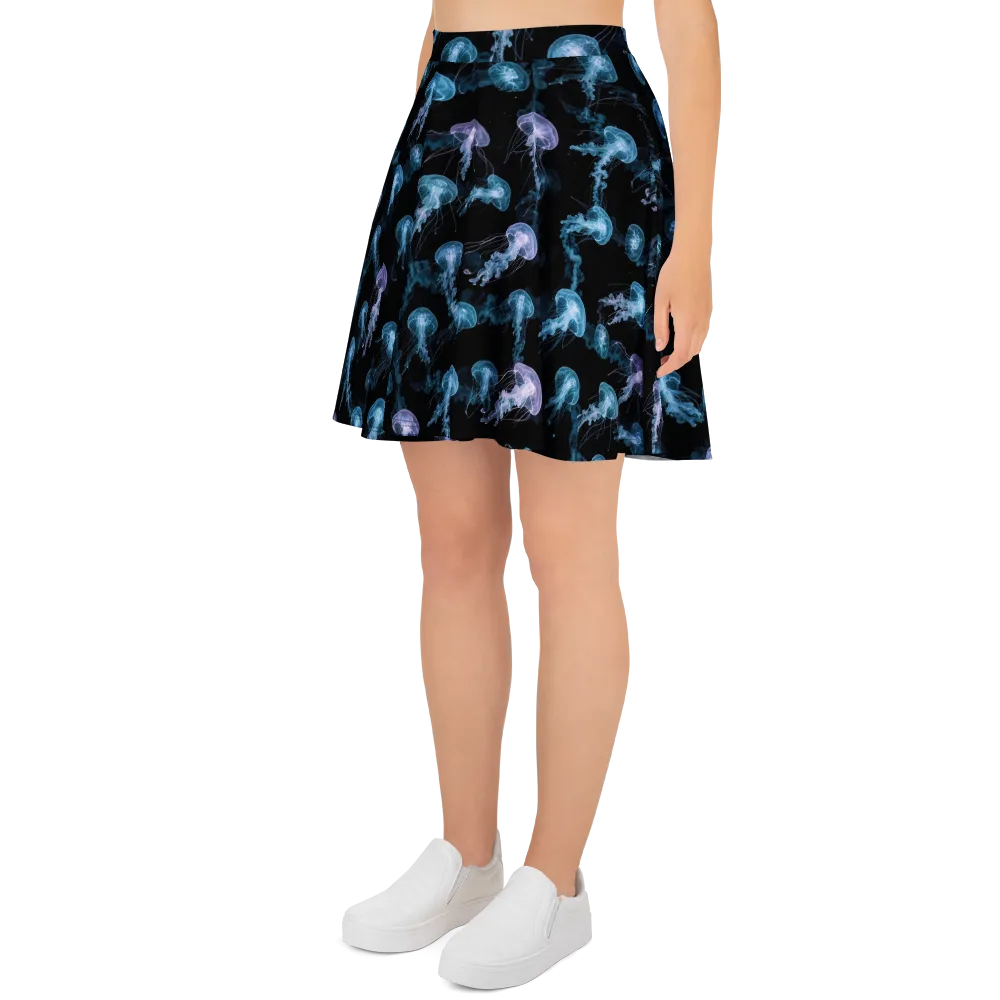 Abyssal Bloom on Skater Skirt — Left