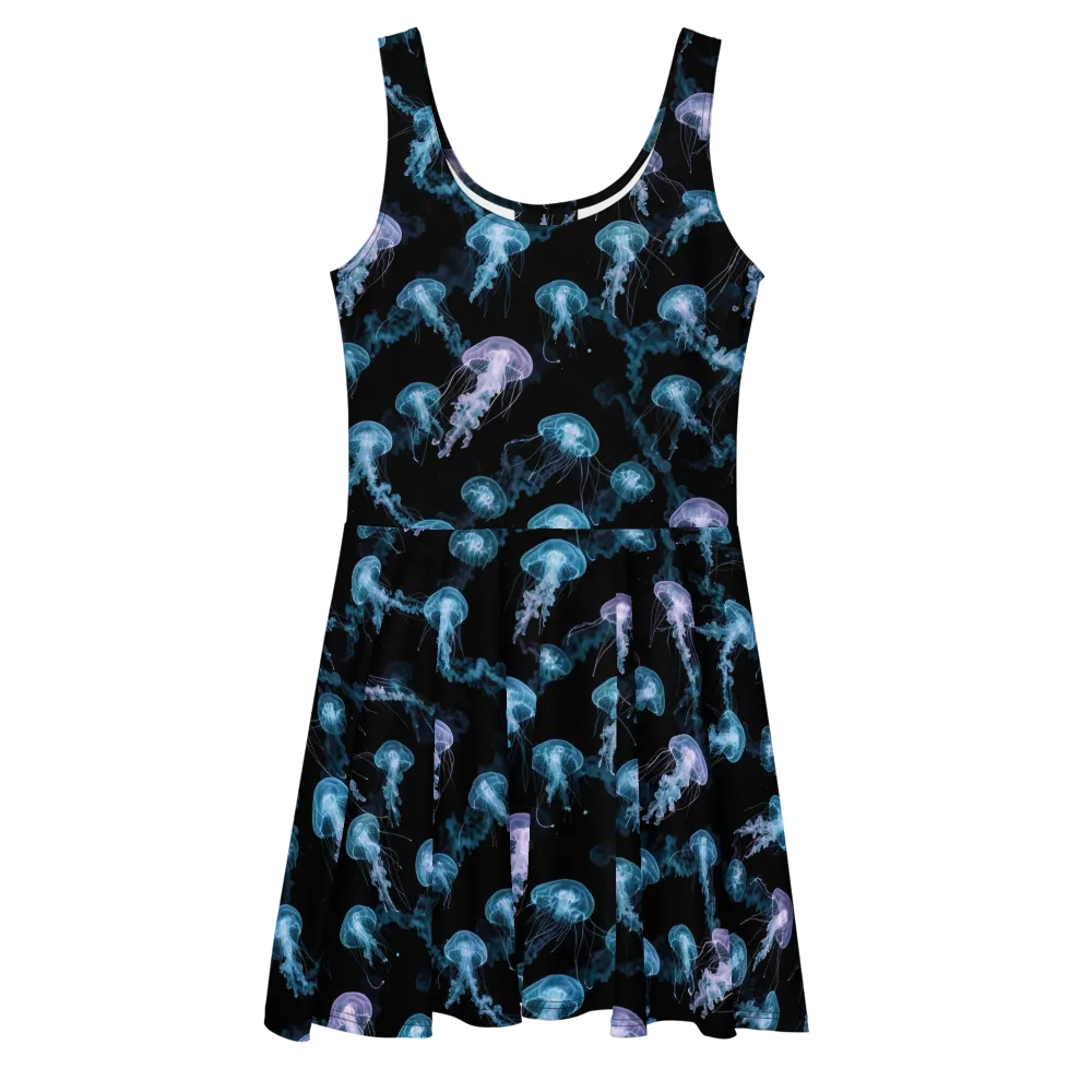 Abyssal Bloom on Skater Dress — Front